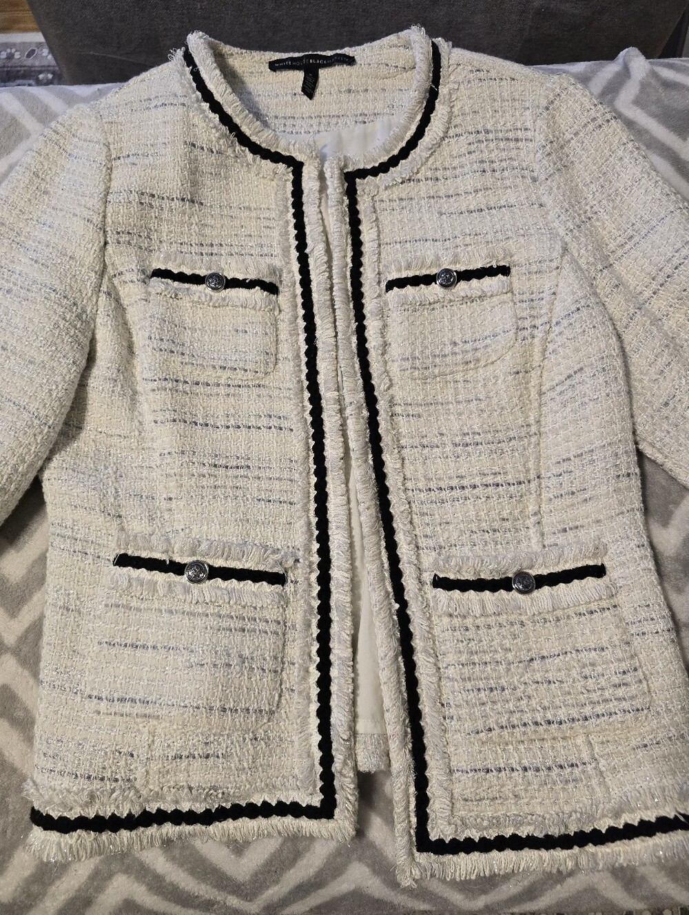 Black House White Market Trim Tweed Blazer